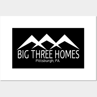 Big Three Homes (White) Posters and Art